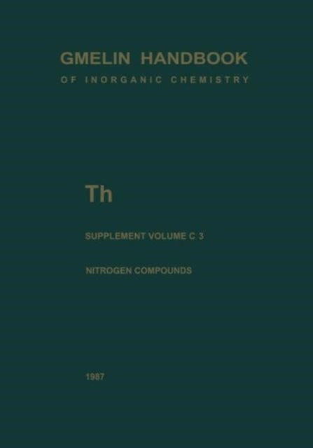 Book cover of: Th Thorium. By: R. Benz