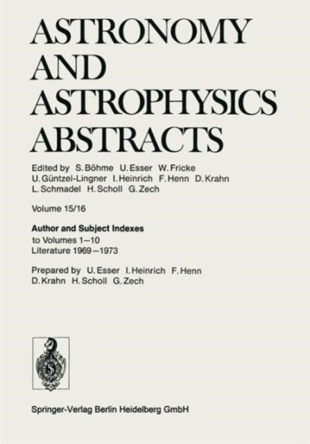 Book cover of: Author and Subject Indexes to Volumes 1–10 Literature 1969–1973. By: S. Böhme