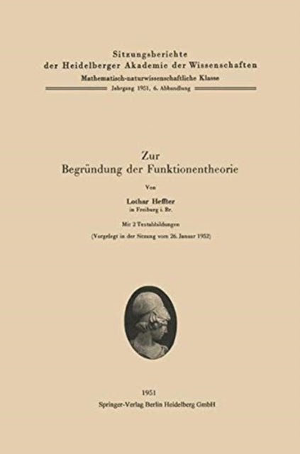 Book cover of: Zur Begrundung der Funktionentheorie. By: Lothar Heffter