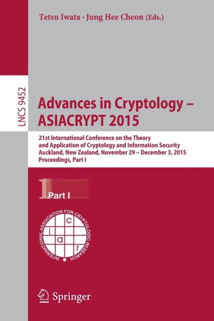 Book cover of: Advances in Cryptology -- ASIACRYPT 2015. By: Tetsu Iwata