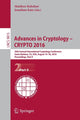 Book cover of: Advances in Cryptology – CRYPTO 2016. By: Matthew Robshaw