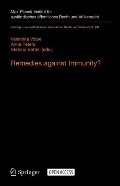 Book cover of: Remedies against Immunity?. By: Valentina Volpe