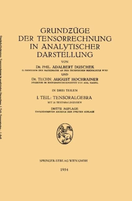 Book cover of: Grundzuge der Tensorrechnung in analytischer Darstellung
