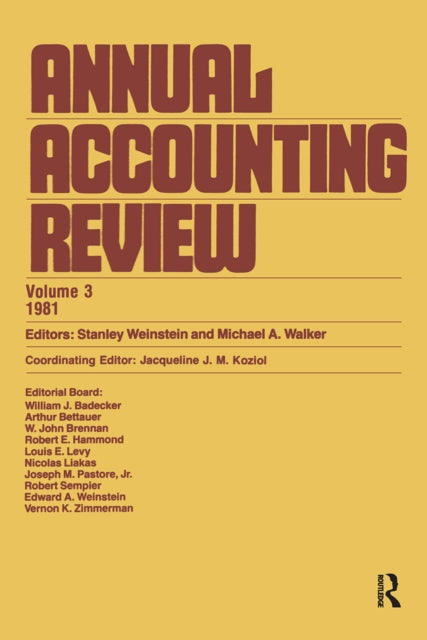 Book cover of: Annual Accounting Review. By: Stanley Weinstein
