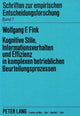 Book cover of: Kognitive Stile, Informationsverhalten und Effizienz in komplexen betrieblichen Beurteilungsprozessen