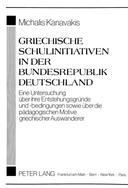 Book cover of: Griechische Schulinitiativen in Der Bundesrepublik Deutschland