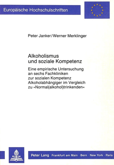Book cover of: Alkoholismus und soziale Kompetenz