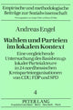 Book cover of: Wahlen und Parteien im lokalen Kontext