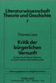 Book cover of: Kritik der buergerlichen Vernunft