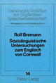 Book cover of: Soziolinguistische Untersuchungen zum Englisch von Cornwall