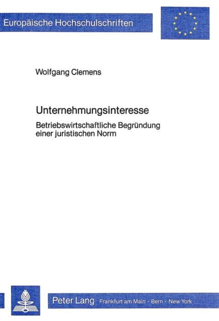 Book cover of: Unternehmungsinteresse