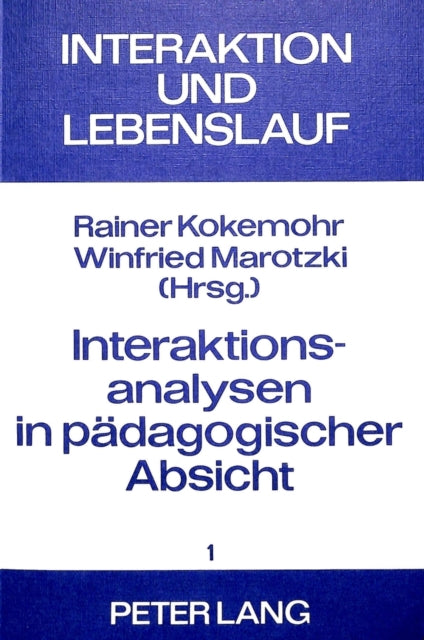 Book cover of: Interaktionsanalysen in paedagogischer Absicht