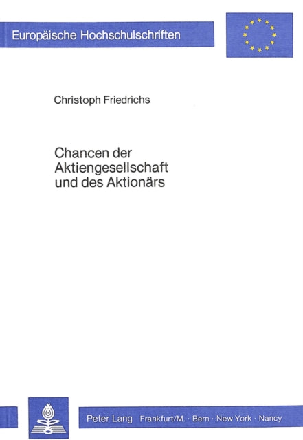 Book cover of: Chancen der Aktiengesellschaft und des Aktionaers