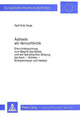 Book cover of: Aesthetik als Vernunftkritik