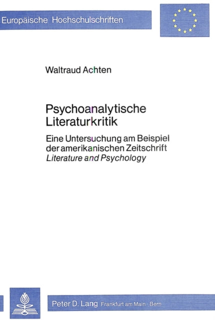 Book cover of: Psychoanalytische Literaturkritik