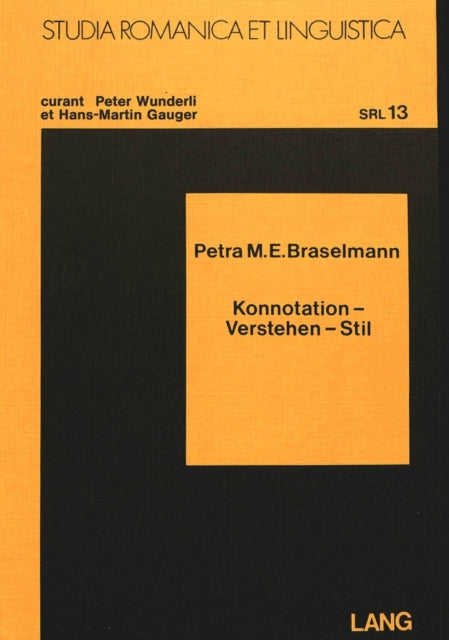 Book cover of: Konnotation - Verstehen - Stil