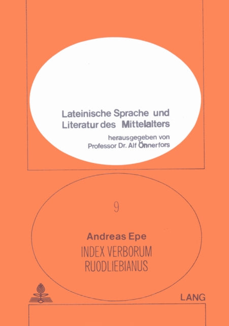 Book cover of: Index verborum Ruodliebianus