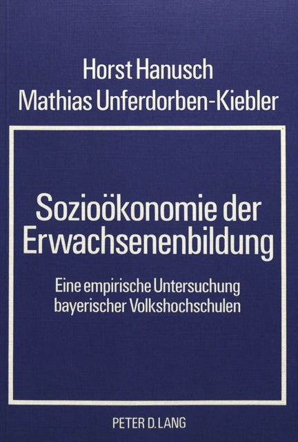 Book cover of: Soziooekonomie der Erwachsenenbildung
