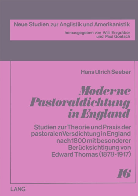 Book cover of: Moderne Pastoraldichtung in England