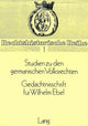 Book cover of: Studien zu den germanischen Volksrechten- Gedaechtnisschrift fuer Wilhelm Ebel