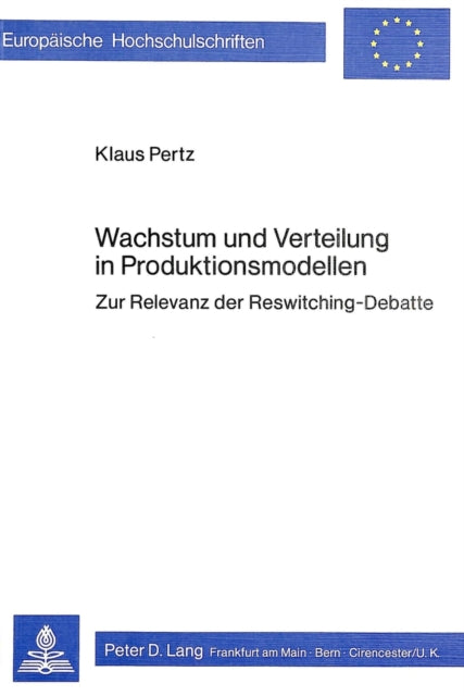 Book cover of: Wachstum und Verteilung in Produktionsmodellen