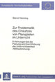 Book cover of: Zur Problematik des Einsatzes von Planspielen im Unterricht