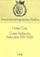 Book cover of: Gustav Radbruchs Kieler Jahre 1919-1926