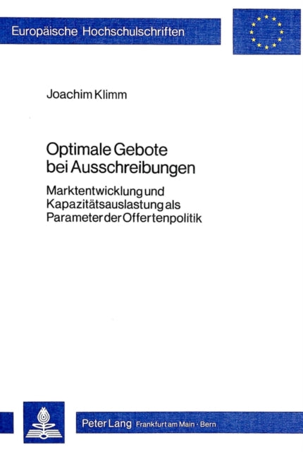 Book cover of: Optimale Gebote bei Ausschreibungen