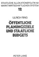 Book cover of: samOeffentliche Planungsziele und staatliche Budgets. By: Ulrich Ring
