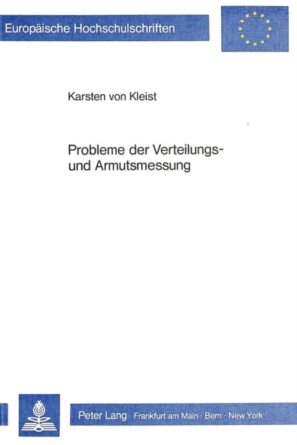 Book cover of: Probleme der Verteilungs- und Armutsmessung