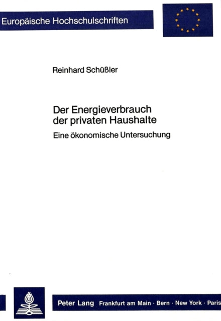 Book cover of: Der Energieverbrauch der privaten Haushalte