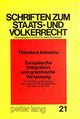 Book cover of: Europaeische Integration und griechische Verfassung