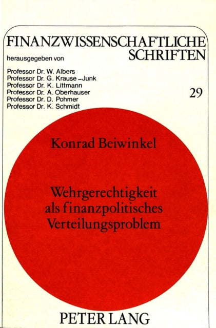 Book cover of: Wehrgerechtigkeit als finanzpolitisches Verteilungsproblem