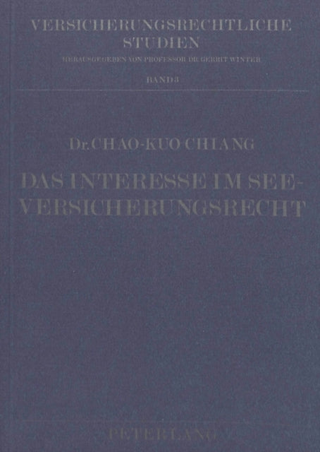 Book cover of: Das Interesse im Seeversicherungsrecht