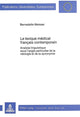 Book cover of: Le lexique medical francais contemporain