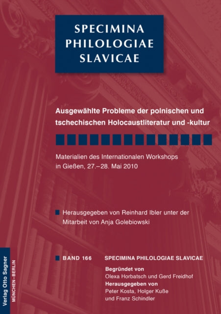 Book cover of: Ausgewaehlte Probleme Der Polnischen Und Tschechischen Holocaustliteratur Und -kultur. By: Reinhard Ibler