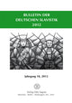 Book cover of: Bulletin Der Deutschen Slavistik. Jahrgang 18, 2012