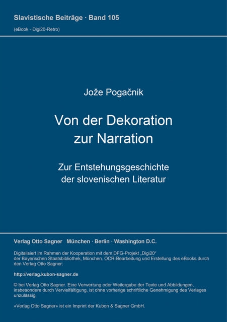 Book cover of: Von der Dekoration zur Narration