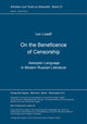 Book cover of: On the Beneficence of Censorship. By: Lev Loseff