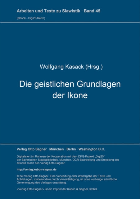 Book cover of: Die geistlichen Grundlagen der Ikone
