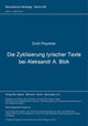 Book cover of: Die Zyklisierung lyrischer Texte bei Aleksandr A. Blok