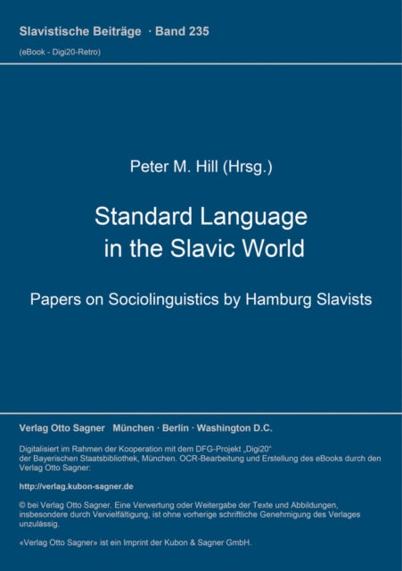 Book cover of: Standard Language in the Slavic World