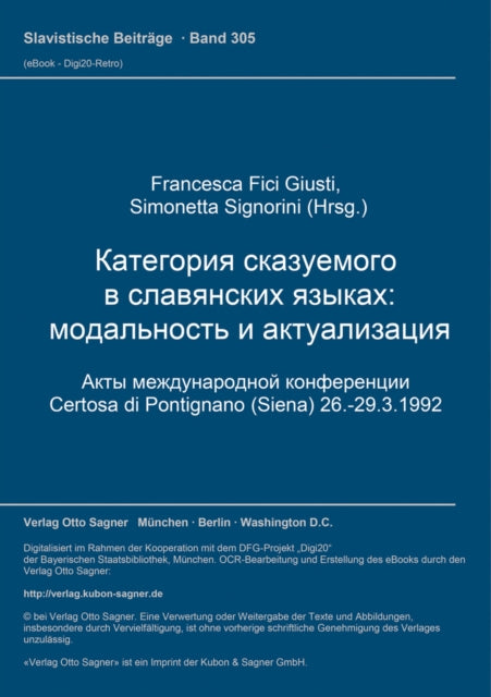 Book cover of: Kategorija skazuemogo v slavjanskich jazykach: Modal'nost' i aktualizacija