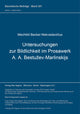 Book cover of: Untersuchungen zur Bildlichkeit im Prosawerk A. A. Bestuzev-Marlinskijs