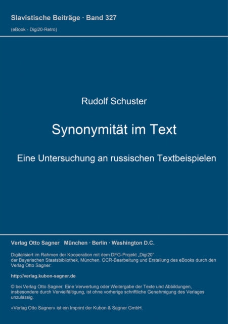 Book cover of: Synonymitaet im Text