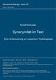 Book cover of: Synonymitaet im Text