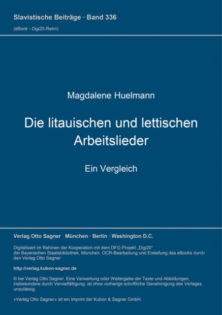 Book cover of: Die litauischen und lettischen Arbeitslieder