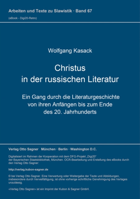 Book cover of: Christus in der russischen Literatu