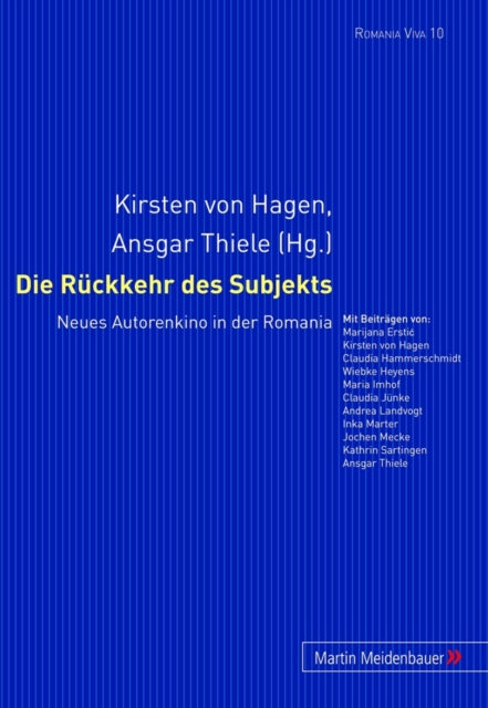 Book cover of: Die Rueckkehr Des Subjekts. By: Kirsten von Hagen
