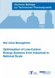Book cover of: Optimization of Low-Carbon Energy Systems from Industrial to National Scale